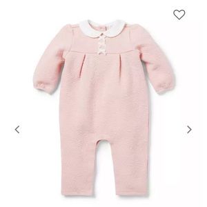 Janie & Jack pink Quilted Bow one piece baby girl 0-3month